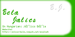bela jalics business card